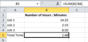 Adding Time Greater Than 24 Hours in Excel
