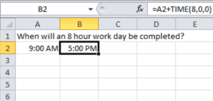 add time to time in Excel