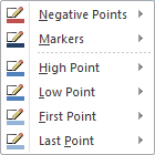 Change color of Excel Sparklines Markers