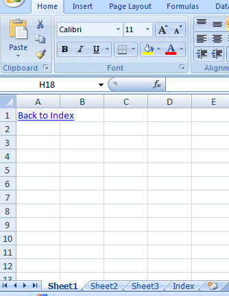 Create index in Excel, link back example