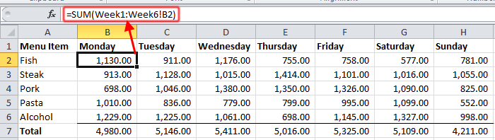 reference 3-d formula Zoom  Sum Reference Formula 3D Excel