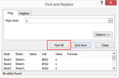 Excel Search Find All