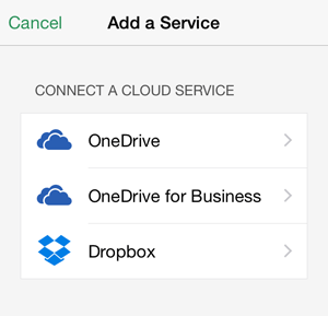 Excel App Add Cloud Service