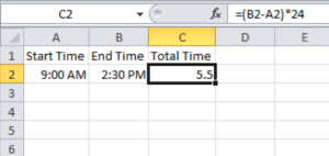 Subtracting Time in Excel