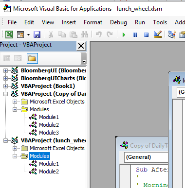 visual basic editor